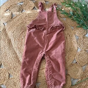 DUNNES Stores 12-18 Mo Polka Dot Blush Pink Overall romper.